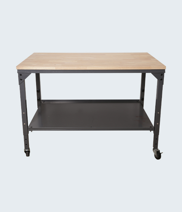 Solid wood countertop workbench